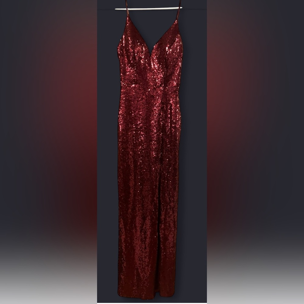 Elegant Red Sequin Dress